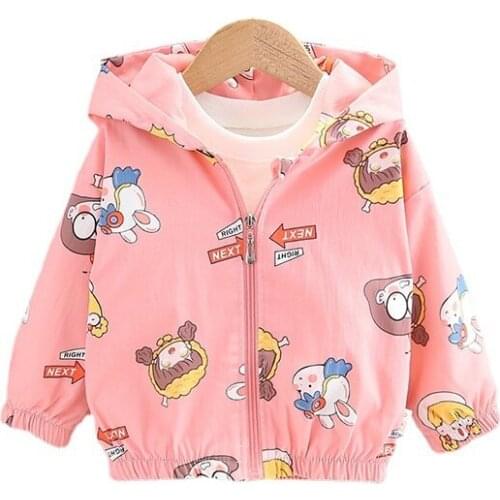 Spring Children Fashion Clothes Kids Infant Cotton Clothing Baby Boys Girls Cartoon Hooded Jacket Autumn Toddler Casual Hoodies