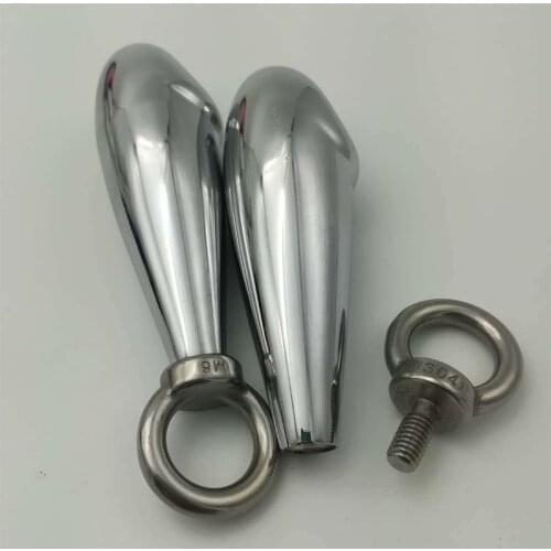 304 Stainless Steel Metal Anal Plug Plane Head Ring Pull Anal Plug Massage Anus Vaginal Masturbation Sex Toys for Women and Men