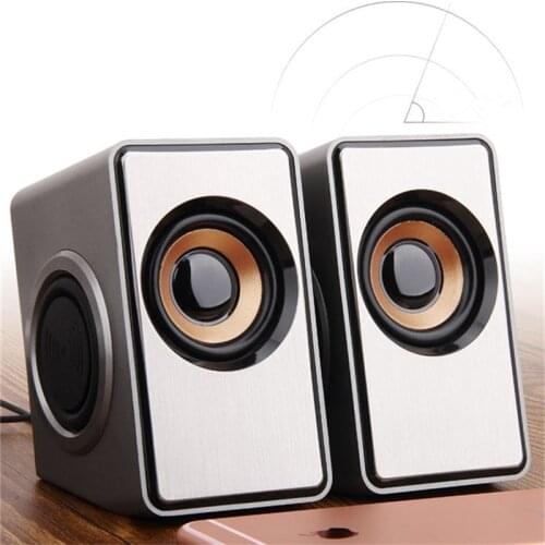 Surround Computer Speakers with Deep Bass USB Wired Powered Multimedia Speaker Notebook Desktop Computer Mini Speaker