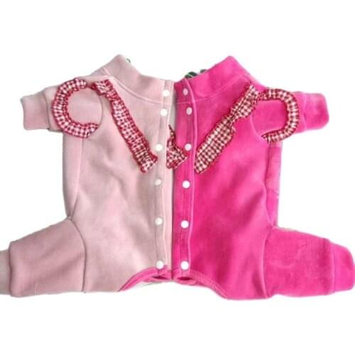 Girl Dog Clothing Winter Pet Costumes Apparel Female Dog Clothes Jumpsuit Warm Dog Coat Outfit Garment Pomeranian Poodle Pants L