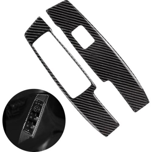 For Mercedes Benz C Class W204 2007 2008 2009 2010 - 2013 Car Door Handle Panel Window Switch Button Carbon Fiber Cover Decor