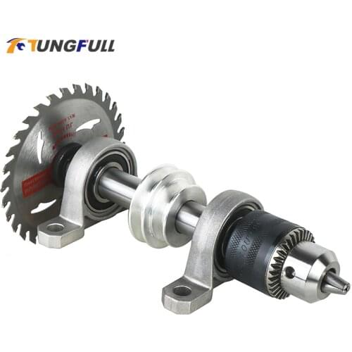 Bearing Seat Pulley Bench Saw Drill Woodworking DIY Cutting Machine Spindle Bearing Seat Drill Chuck Set Grinding Spindle
