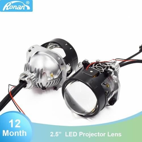 RU Stock 2.5inch MH1 Bi-LED Projector Lens with H4 H7 9005/9006 Adapter Samll Szie for Universal Car Headlight Retrofit Upgrade