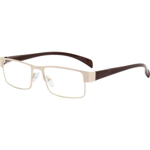 Anti-Blue Light Reading Glasses Metal Full Frame Glasses Brand Designer HD Nearsighted Spectacles +1.0+1.5+2.0+2.5+3.0+3.5+4.0