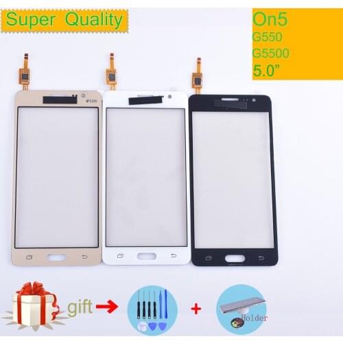 For Samsung Galaxy On5 G5500 G550 G550FY G550T Touch Screen Panel Sensor Digitizer Glass Touchscreen NO LCD black white gold