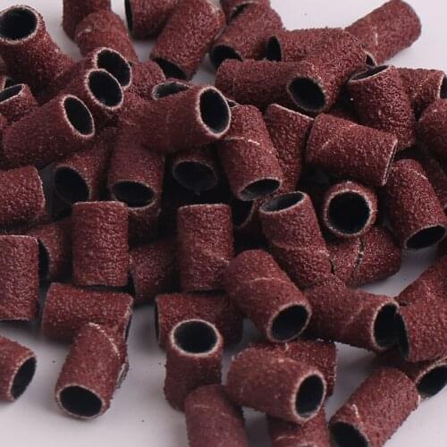 Nail polishing sanding grinding grinding sanding circle 80#120#180# 100pcs Nail Drill Sanding Band Machine Replacement Bits File