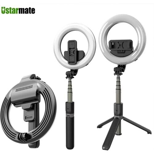 Mobile Phone Tripod for iPhone With LED Bluetooth L07 Selfie Stick 360 Rotation Tracking Face Selfie Stick Tripode Stabilizer