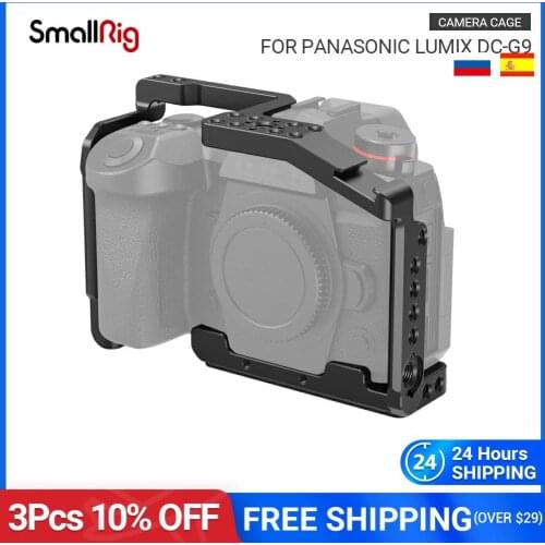 SmallRig G9 Cage for Panasonic Lumix G9 Quick Release Dslr Camera Cage With Nato Rail Cold Shoe Arca Swiss Plate -2125B