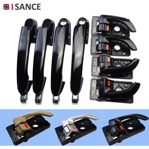 Inside & Outside Door Handle Front Rear Left Right For Hyundai Tucson 2006 2007 2008 2009 2.0L 2.7L 82650-2E020 82610-2E000