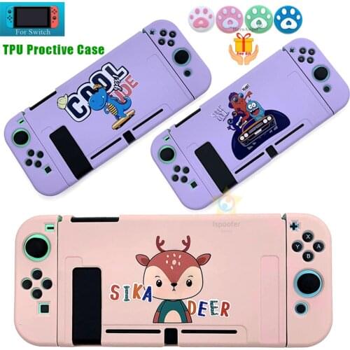 For Nintend Switch NS NX Console Protective TPU Case Shell for Nintendo Switch JoyCon Joy Con Colorful Back Cover