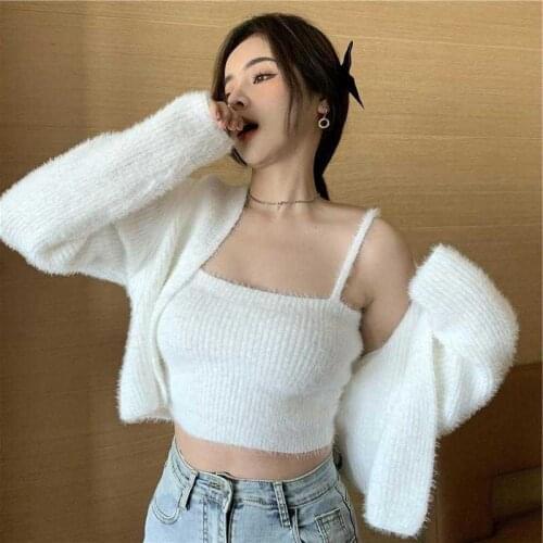 Wenfly Women Cardigan Jacket Knitting Sweater Short Tops Casual Korean Fashion Streetwear Female Outerwear Clothes