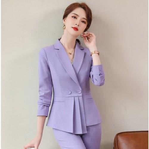 Plus Size 5XL OL Styles Ladies Office Formal Uniform Designs Business Blazers Suits Professional Career Interview Set