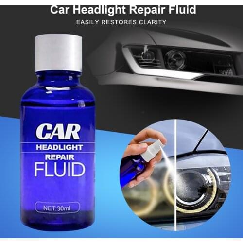 New Car Headlight Lens Restorer Repair Liquid Auto Polish Cleaner Set Fast UV Protection Car Light Cleaner Scratch Remover 30ml