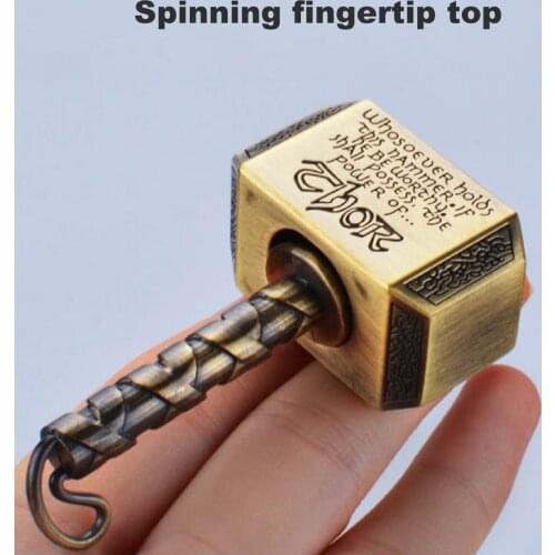 1PC Mini Magic Metal Spinning Top Hammer Toy Alloy Decompression Spinners Toy Exquisite Collection Desktop Decor Birthday Gift