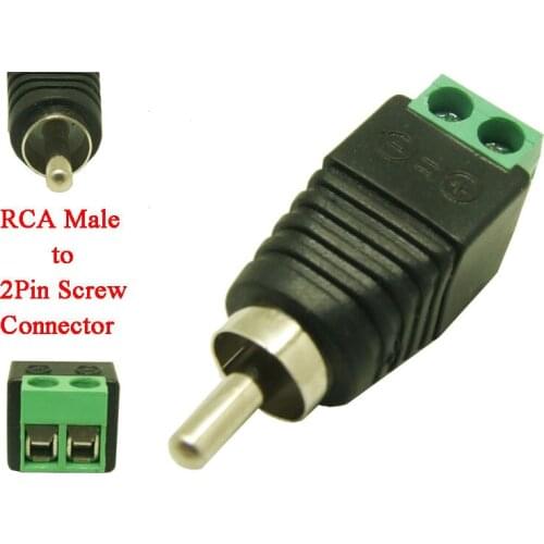10pcs CCTV/DVR/AV Devices Accessories Phono RCA Male Plug to AV Screw Terminal Block Connector