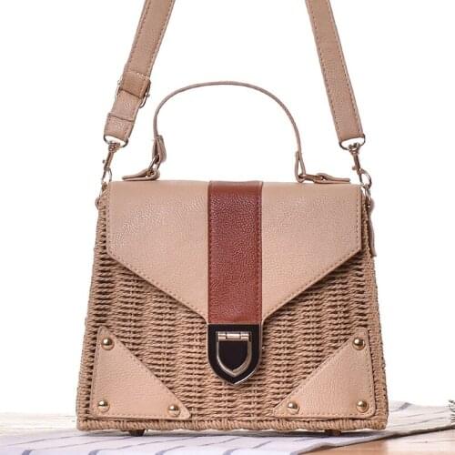 22x18CM New High-quality PU Hand-held Shoulder Double-use Woven Bag High-end Casual Women Bags A4204