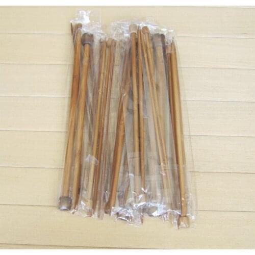30set 18pairs/set 14" 35cm 2.0mm-10 mm Size Bamboo Smooth Single Pointed Knitting Needles Hand Tailor Knitting Needles ZA5542