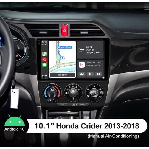 Android Car Radio Stereo 10.1” Head Unit Car Multimedia Player Android Auto Apple CarPlay For Honda Crider 2013-2018 Bluetooth