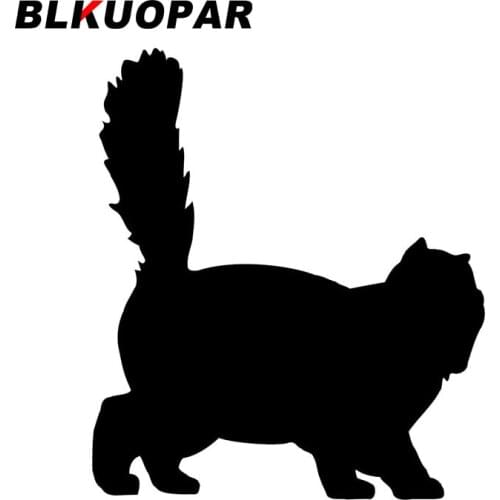 BLKUOPAR Persian Cat Silhouette Car Sticker Die Cut Vinyl Simple Sunscreen Decal Scratch-Proof Car Accessories Original Graphics