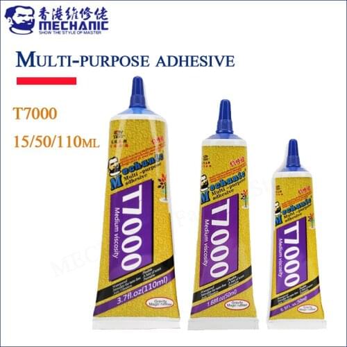 T7000 Phone Repair Glue 15/50/110ml Black Liquid Glue Mobile Phone Screen Glue Super Adhesives Glues for DIY Glass Metal Fabric