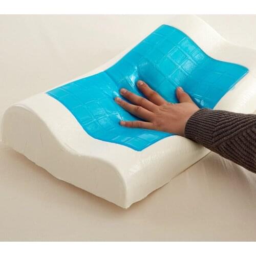 1PC Cool Sleeping Pillow Slow Rebound Memory Cotton Summer Gel Pillow Comfortable Soft Cervical Protection Neck Care Pillow