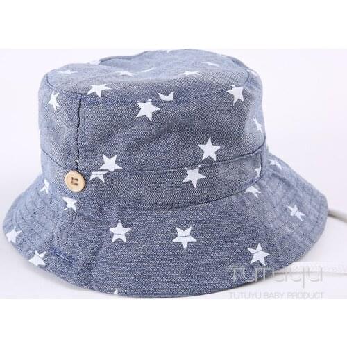 Little Girls Summer Hat Children Denim Sun Hat Little Boys Sun Caps 2017 New Fashion Kids Fisherman Caps Spring Jean Cotton Hats