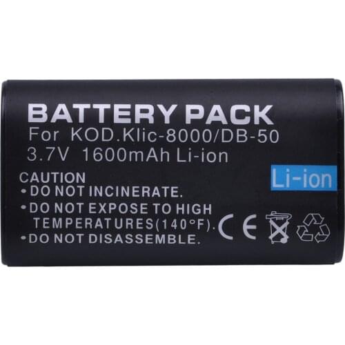 DuraPro KLIC-8000 KLIC 8000 Li-ion Battery 3.7V 1600mAh for KODAK Z612 Z712 Z812 IS Z1085 Digital Cameras