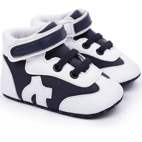 Baby Fashion PU Leather Fashion Shoes Newborn Boys Sneaker First Walkers Kids Toddlers Soft Soles Sneakers 0-18 Months