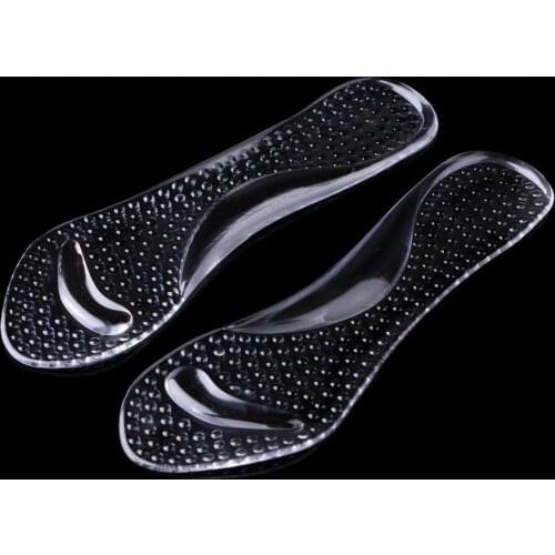 Soft Anti-pain Support Transparent Silicone Heels Thick Soles insoles Women Pad for Foot Care Tool