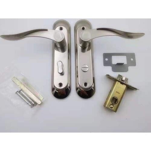 Full Aluminium Old Bathroom Door lock No Key Fix hole Size 110 mm Washroom Door lock Latch 1 set door fittings