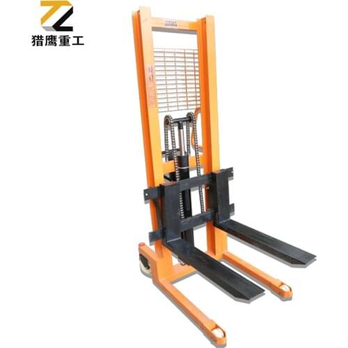 Best Price manual hydraulic drum small turning radius lift stacker 1.5T with great price Manual Hand Stacker