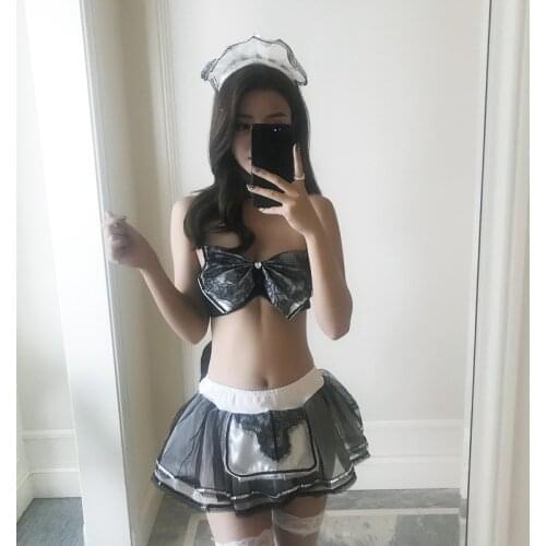 Sex Lingerie women hot exotic lace lingerie Sexy maid cosplay Uniform Temptation babydoll costume sexy porno underwear nightwear