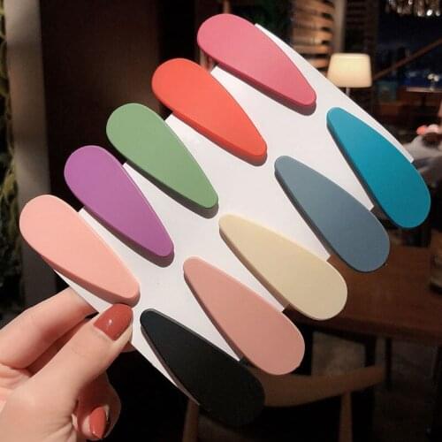 SHUANGR 10Pcs/pack Solid Color Geometric Hairpins Hair Accessories Women Barrette Hairgrips Girls Hair Clip Headdress