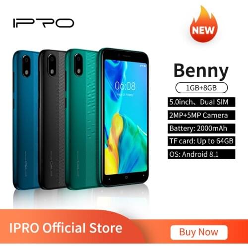 US Version Mobile Phone IPRO Benny 3G Large Battery New Custom Android Smart Phone Dual SIM 2000mAh 8GB ROM|1GB RAM Smartphones