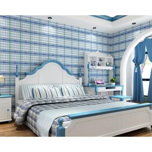 Beibehang Modern simple plain wallpaper nonwoven living room television background lattice garden striped papier peint wallpaper