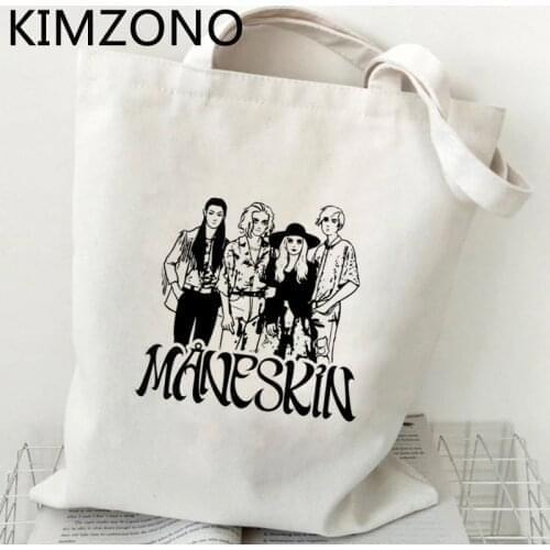 Maneskin shopping bag shopping tote reusable handbag bolsas de tela jute bag bag reciclaje woven bolsa compra sacolas