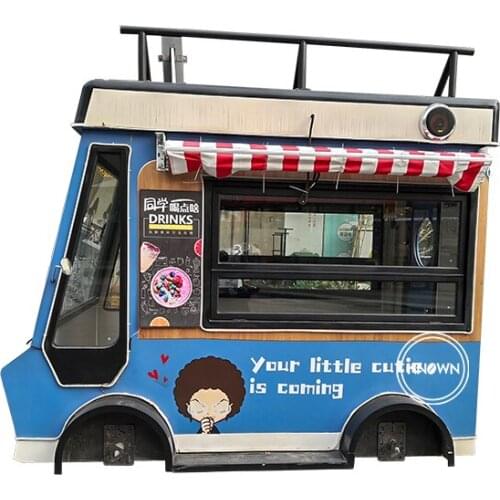 Fast Stainless Steel Food Cart Electric Mobile Food Truck Van The USA Standard Catering Vending Carts