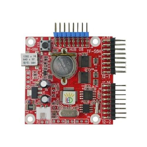 TF-S6H(TF-S5H) Mini LED display Panel control card,F3.75/P4.75 F5.0/P7.62 P10 Single&double color LED module controller