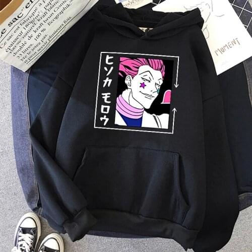 HISOKA MOROW Hoodie Japanese Anime Womens Hooded Sweatshirt Harajuku Full-time Hunter Anime Print Casual Oversize Women Hoodie