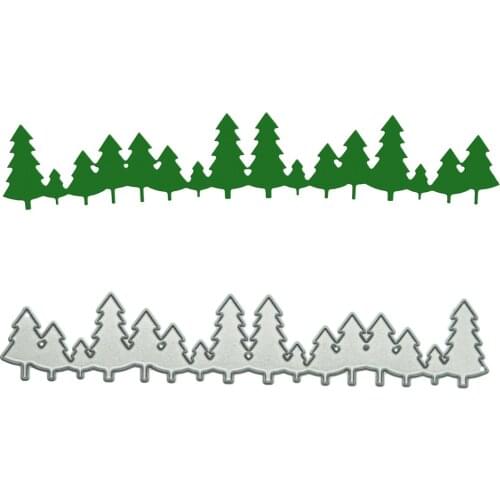 Tree Forest Pattern Cutting Dies For Scrapbooking Handmade Card Background Decorating Metal Paper Art Work Cutter