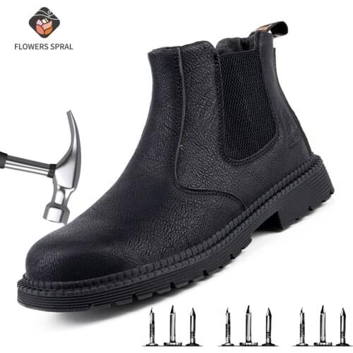 Safety Shoes Anti-Smashing Anti-Piercing Work Shoes Spring And Autumn High-Top Safety Shoes Steel Toe Cap Anti-Smashing Shoes