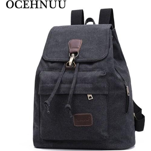 OCEHNUU Canvas Backpack Women School Bag For Teenagers Girls Boys Student Bagpack Women Travel Rucksack Backpack Female Plecaki