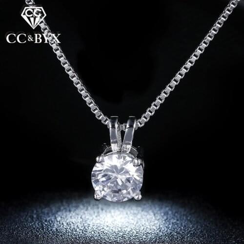 Vintage Pendants Necklaces for Women Cubic Zircon Fashion Wedding Jewelry Engagement Party Bijoux Femme Box Chian Necklace N002