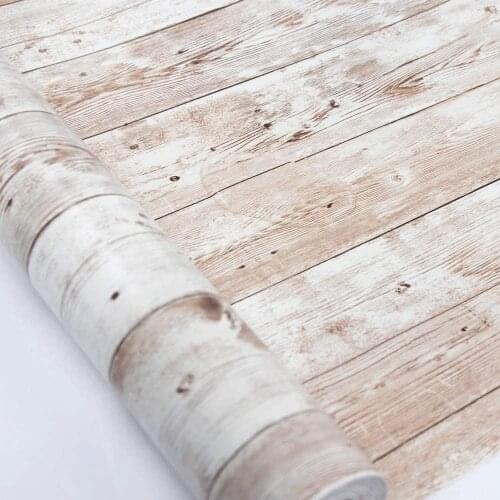 10 Meter Wood Wallpaper Self-Adhesive Removable Wood Peel and Stick Wallpaper Decorative Wall Covering Vintage Wood Panel Interi