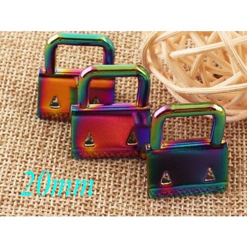 10 pcs Rainbow Key Fob Hardware,20mm Key Fobs Hardware Key Chain Webbing,Key Chains Key Fob-Wholesale