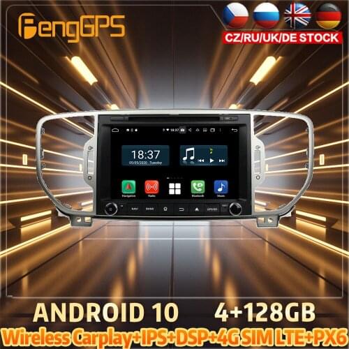 128G Android10 PX6 DSP For KIA Sportage 2016 2017 Car DVD GPS Navigation Auto Radio Stereo Video Multifunction CarPlay HeadUnit