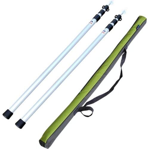 2PCS Telescoping Tarp Poles Portable Canopy Adjustable Aluminum Alloy Rods For Tent Awning Accessories Outdoor Camping Hiking