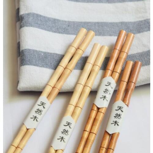 23.5cm Bamboo Joint Chopsticks Wood Chinese Chopsticks Kitchen Household Non-Slip Reusable Tableware LX9428