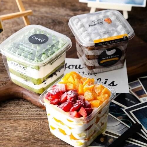 25pcs 300ml Cake Packing Box Wedding Party Packing Box Mousse Dessert Cake Box