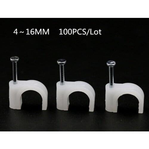 4MM 5MM 6MM 7MM 8MM 9MM 10MM 12MM 14MM 16MM square steel nail Cable Wire Wall Hanging Screw Clips Cable Clips